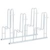 Bicycle Stand for 4 Bikes Floor Freestanding Galvanized Steel
