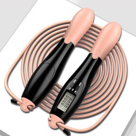 1pc Gym Fitness Smart Jump Rope With LCD Screen Counting Speed Skipping 2.8 M / 9.18ft (Color: BLACK)