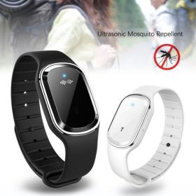 Super Shield Mosquito Repellent Watch Band Ultrasonic And Electronic (Color: Bright White)
